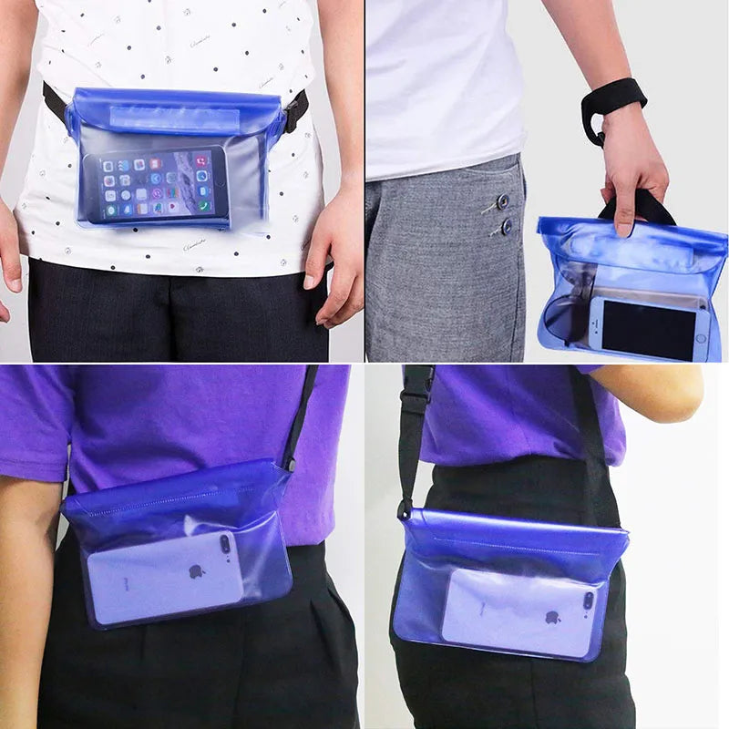 Waterproof Shoulder and Waist Bag for Swimming and Diving