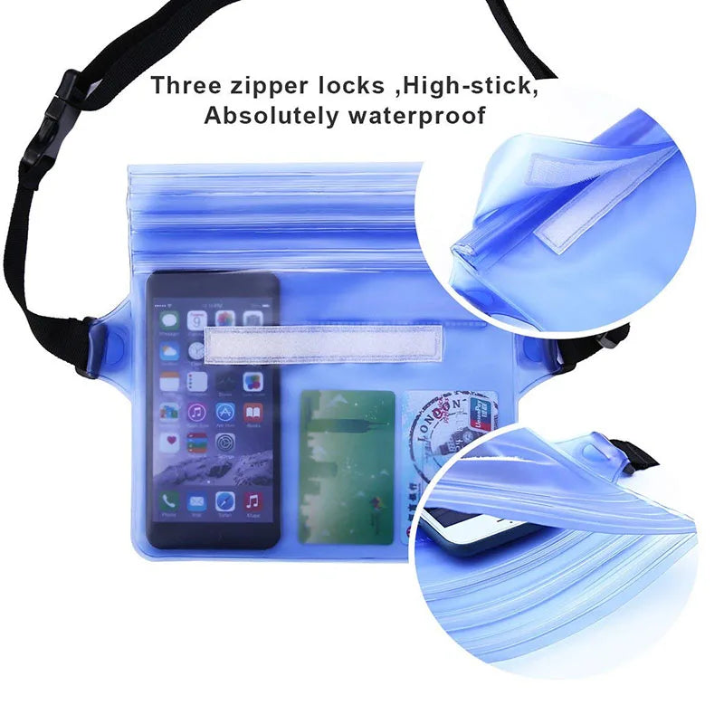 Waterproof Shoulder and Waist Bag for Swimming and Diving