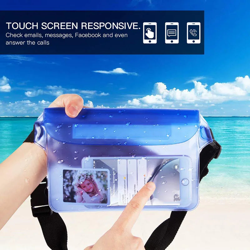 Waterproof Shoulder and Waist Bag for Swimming and Diving
