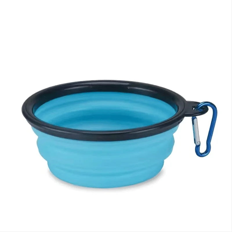 Portable Collapsible Silicone Pet Bowl for Travel and Outdoor Use