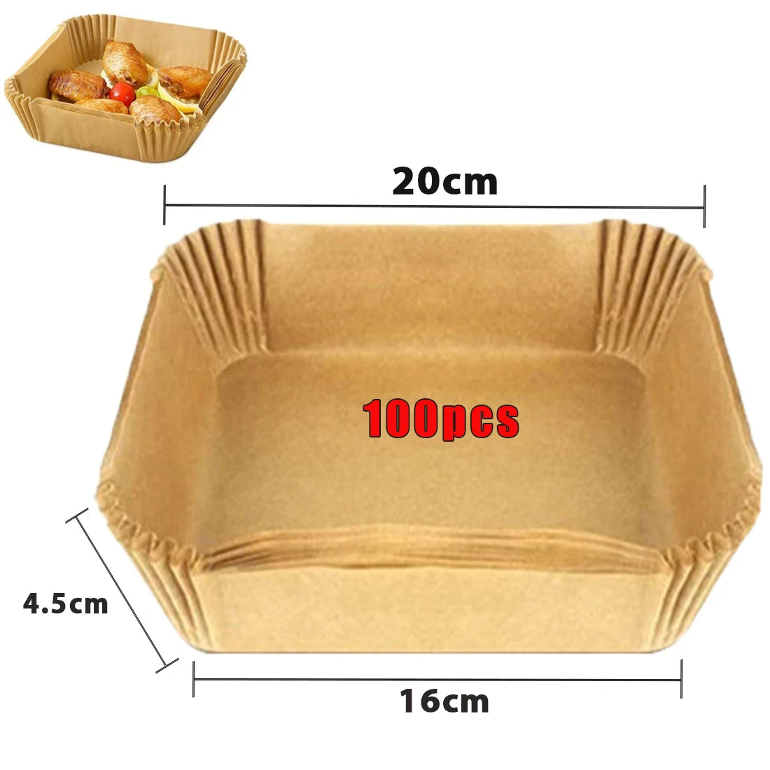 Disposable Non-Stick Round Air Fryer Paper Liners