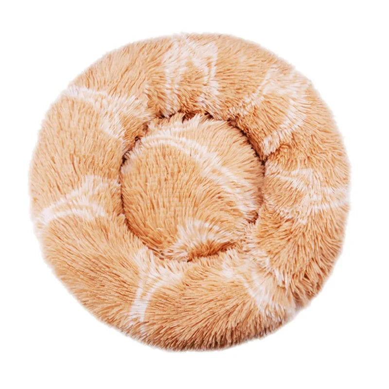 Super Soft Round Plush Pet Bed for Dogs and Cats