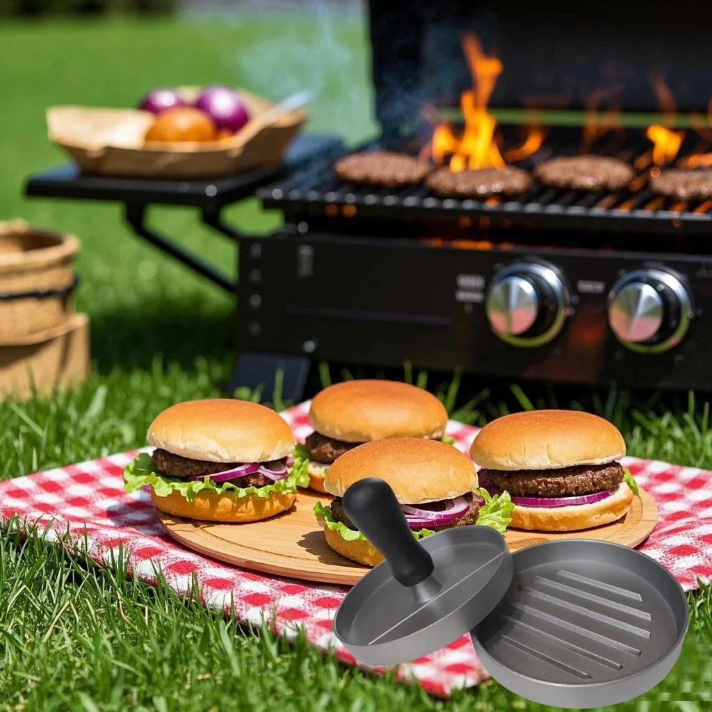 Aluminum Hamburger Patty Maker and Burger Press