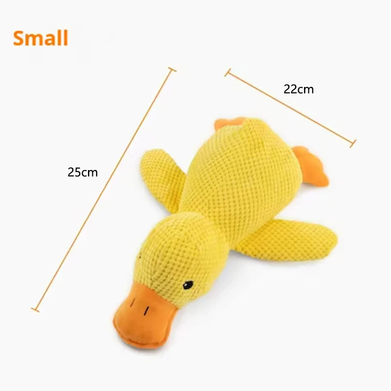 Interactive Little Yellow Duck Plush Dog Toy