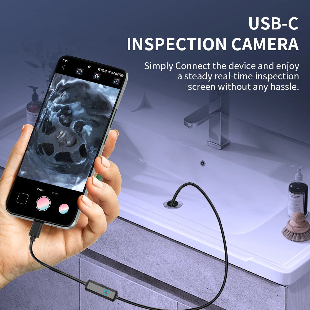 7mm Type-C Android Waterproof Endoscope Camera with 6 LEDs