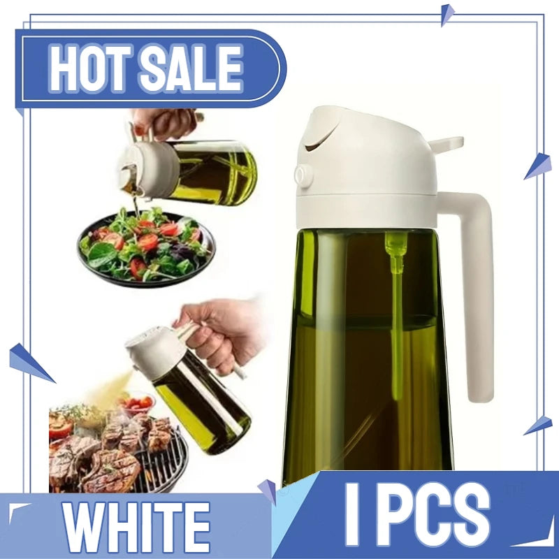 2-in-1 Kitchen Oil Sprayer and Dispenser with Brush