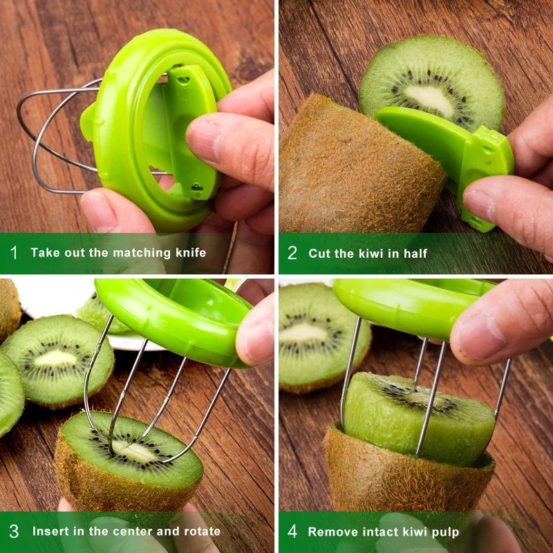 Fast Peel Kiwi Slicer and Fruit Peeler Tool