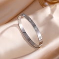ZAKOL Zirconia Inlaid Stainless Steel Stackable Bracelet Set