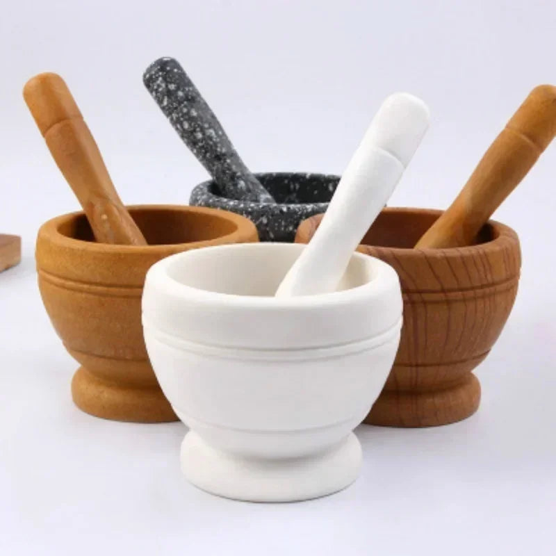 Resin Mortar and Pestle Set for Grinding Herbs and Spices