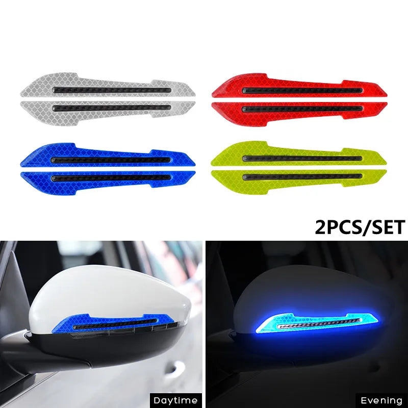 Reflective Safety Warning Stickers for Car Wheel Hubs and Door Handles