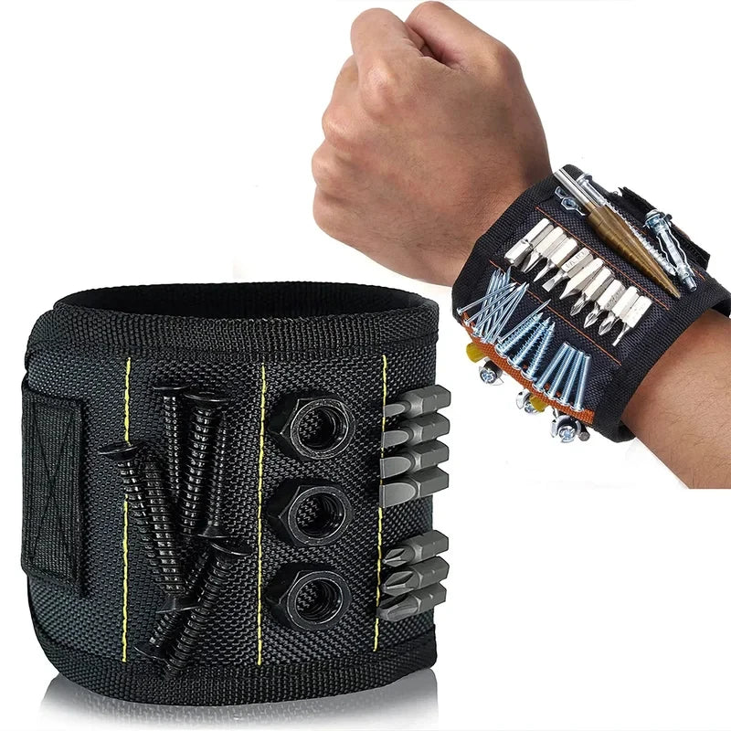 Adjustable Magnetic Wristband for Screws, Nails and Small Tools