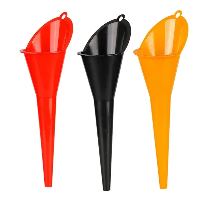 Anti-Splash Long Stem Plastic Oil Funnel for Cars and Motorcycles