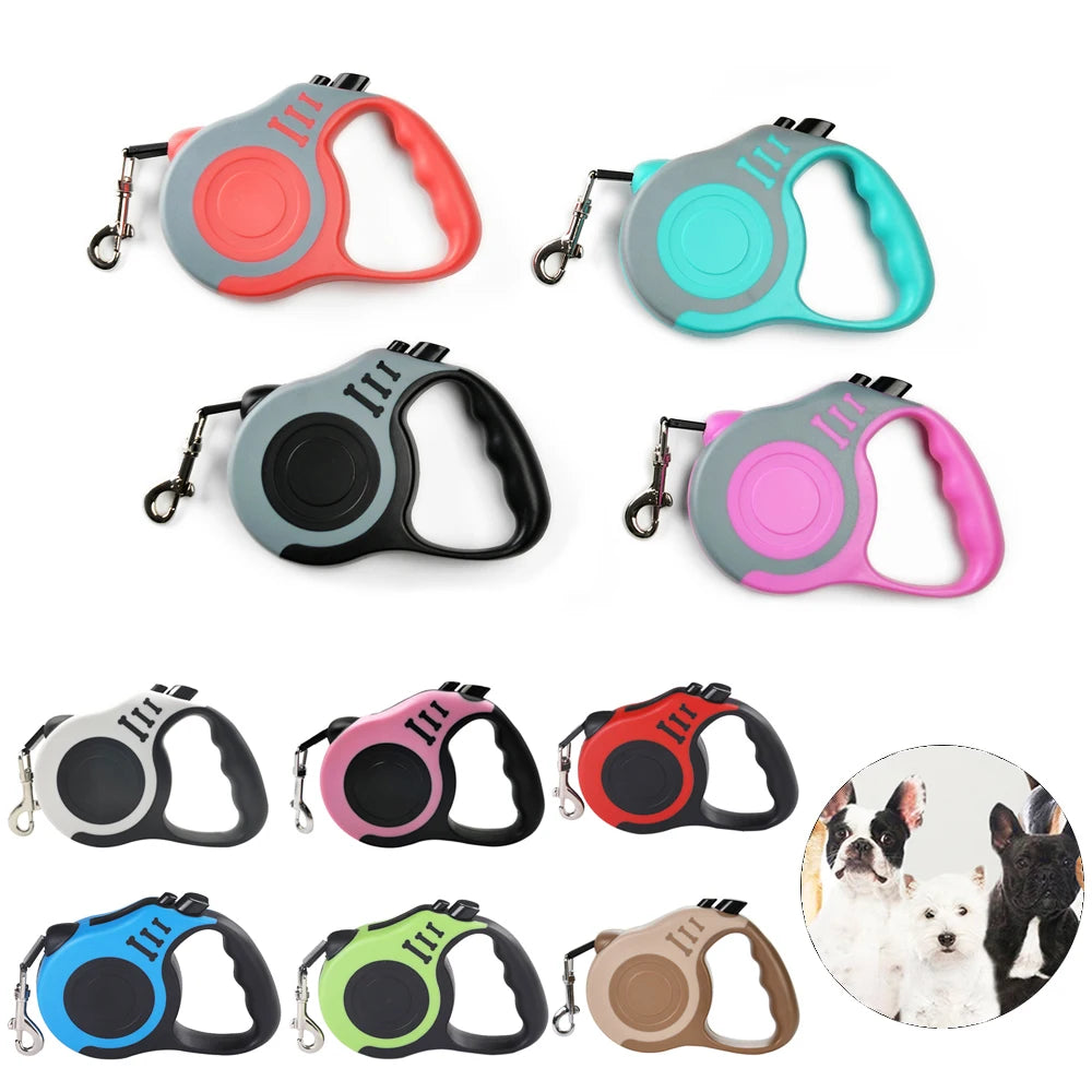 Retractable Durable Nylon Dog Leash for Small to Large Pets (3m/5m)