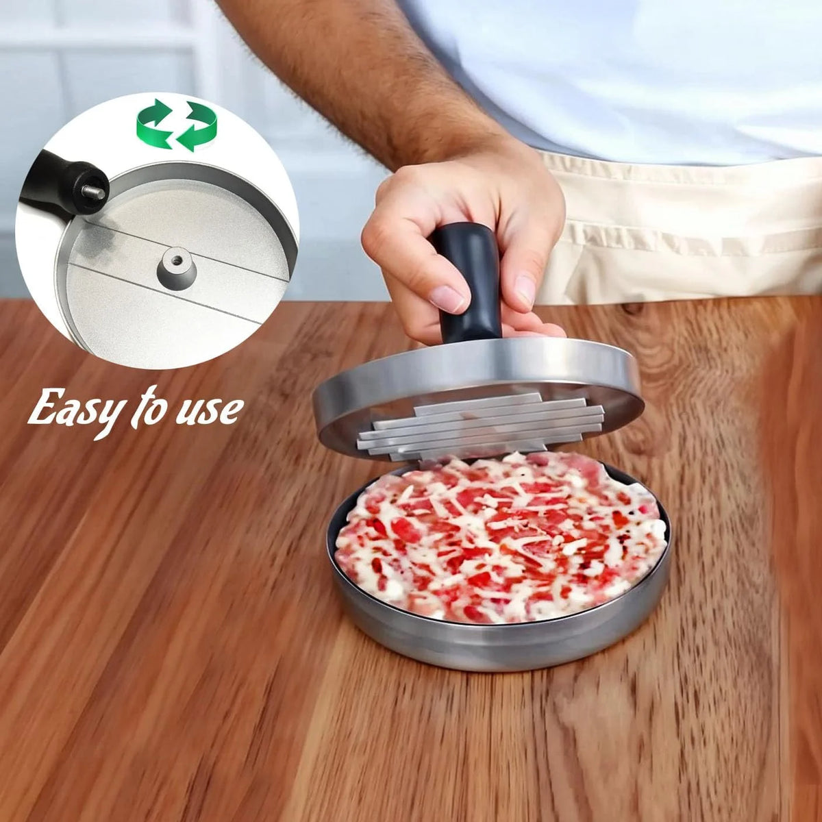 Aluminum Hamburger Patty Maker and Burger Press