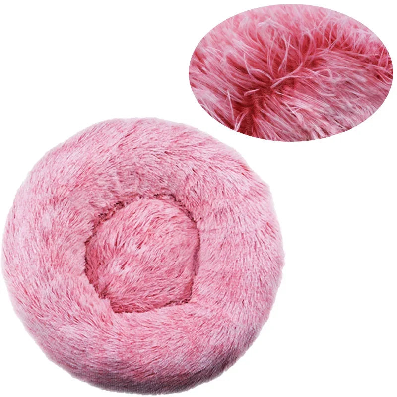 Super Soft Round Plush Pet Bed for Dogs and Cats