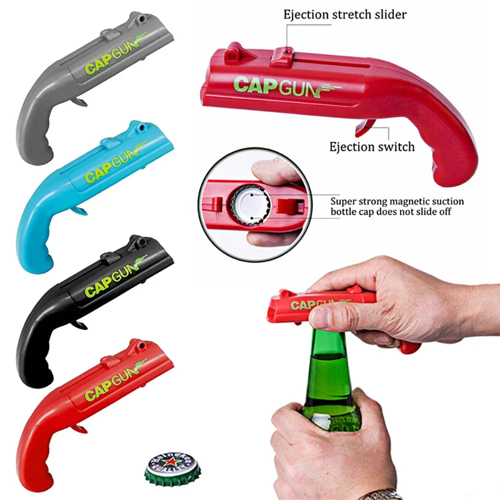 Cap Gun Beer Bottle Opener and Launcher