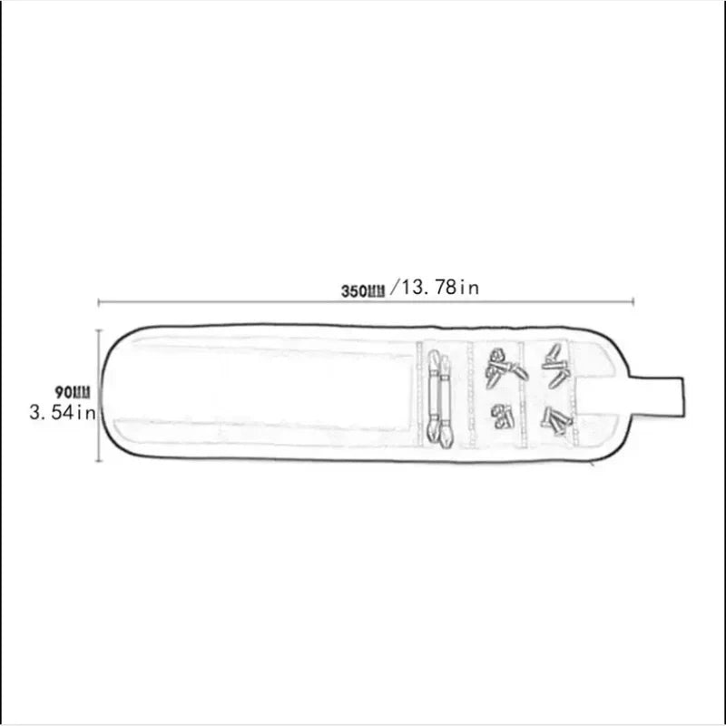 Adjustable Magnetic Wristband for Screws, Nails and Small Tools