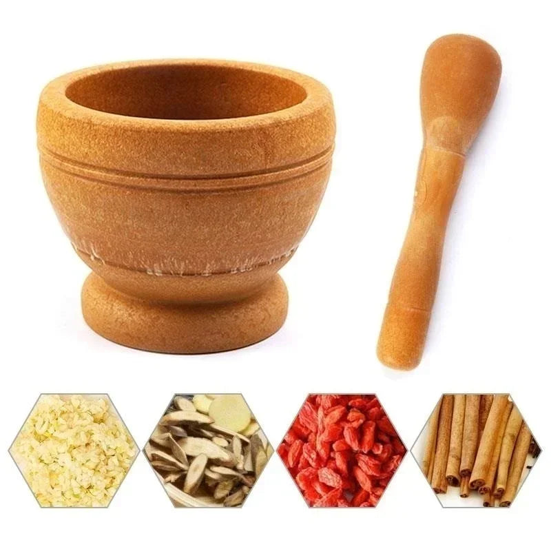 Resin Mortar and Pestle Set for Grinding Herbs and Spices