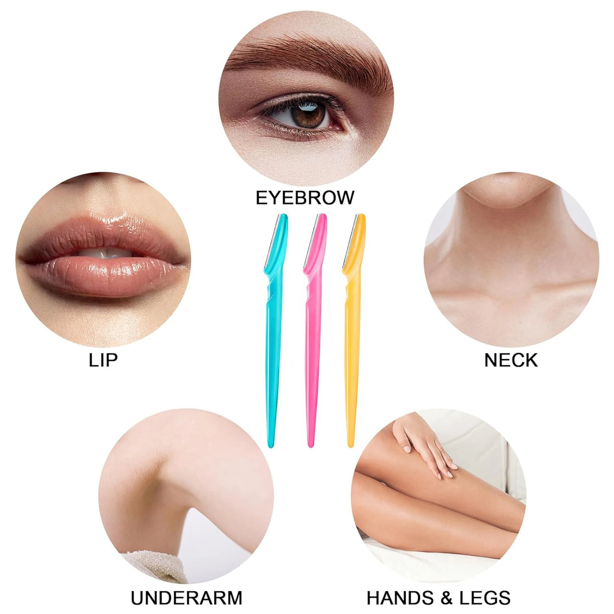 Eyebrow and Face Razor with Protective Cover for Men and Women