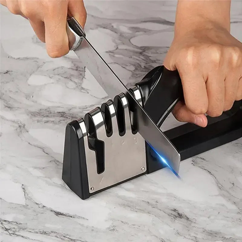 4-Segment Multifunctional Knife Sharpener with Non-Slip Base