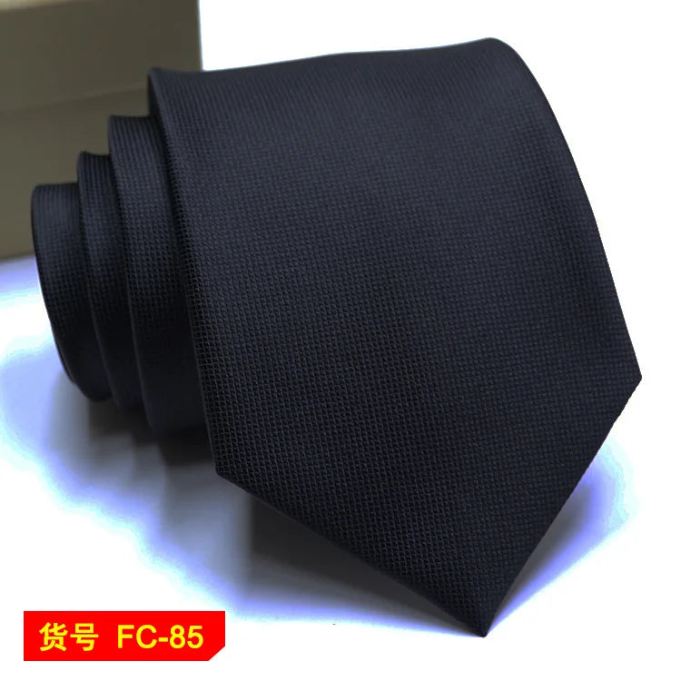 Men's 7-8cm Jacquard Necktie with Floral and Stripe Patterns