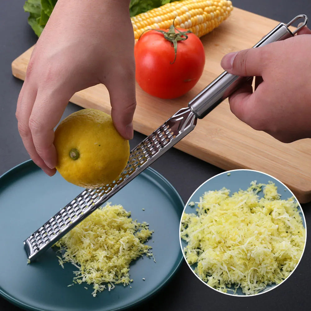 20cm Stainless Steel Kitchen Grater for Cheese, Citrus, and Garlic