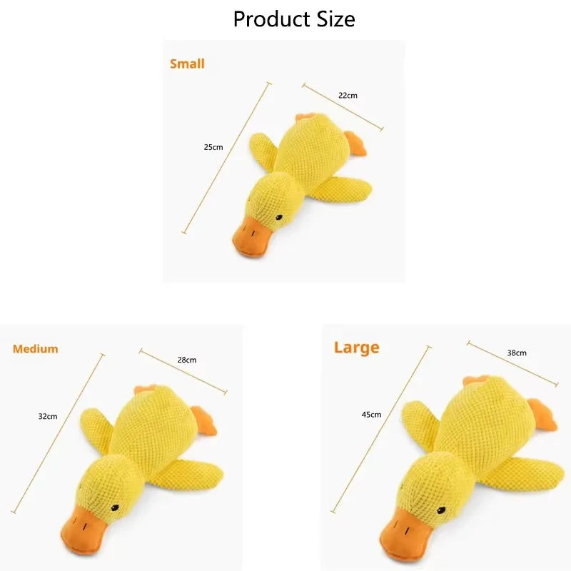 Interactive Little Yellow Duck Plush Dog Toy