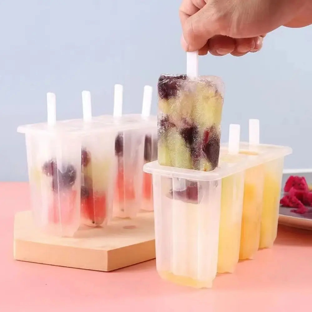 4-Cell Homemade Popsicle Mold with Lid