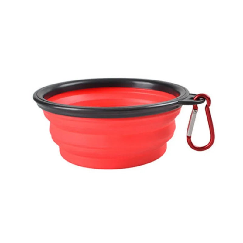 Portable Collapsible Silicone Pet Bowl for Travel and Outdoor Use