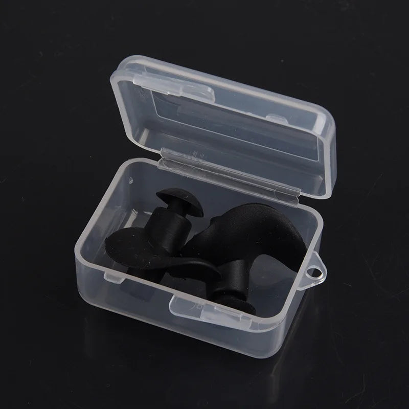 1 Pair Waterproof Soft Silicone Swimming Earplugs
