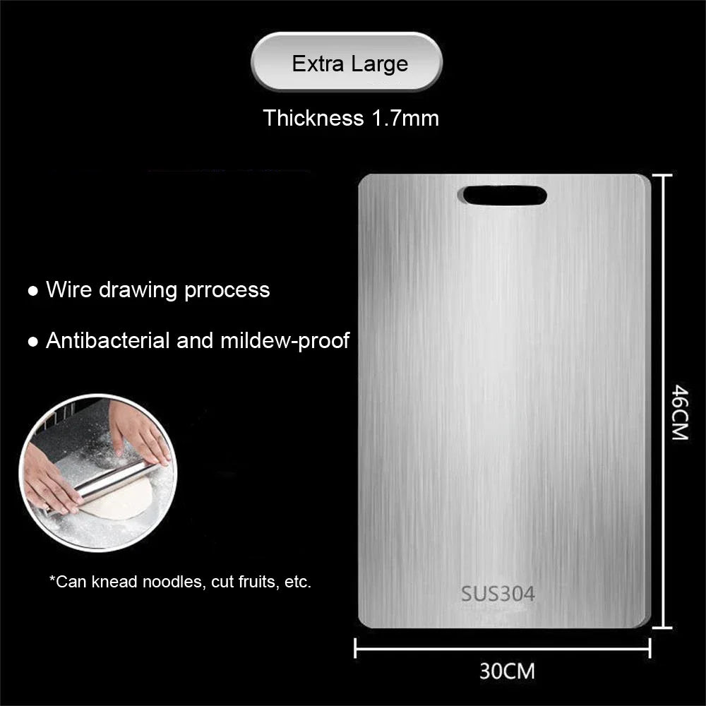 Double-Sided 316 Stainless Steel Thickened Chopping Board
