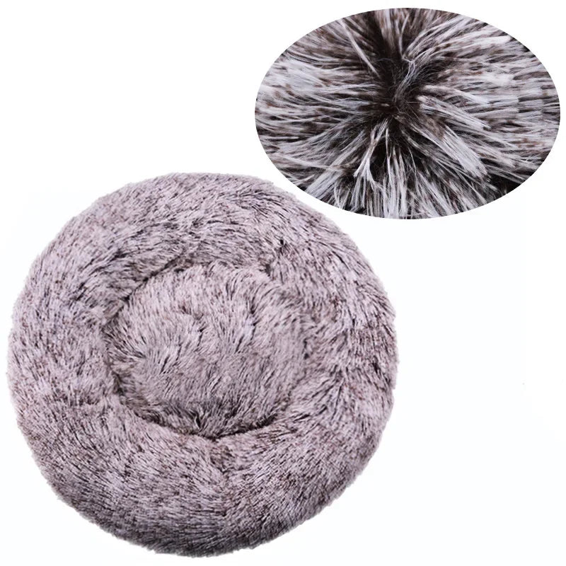 Super Soft Round Plush Pet Bed for Dogs and Cats