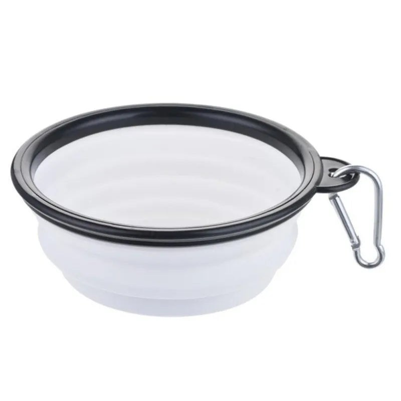 Portable Collapsible Silicone Pet Bowl for Travel and Outdoor Use