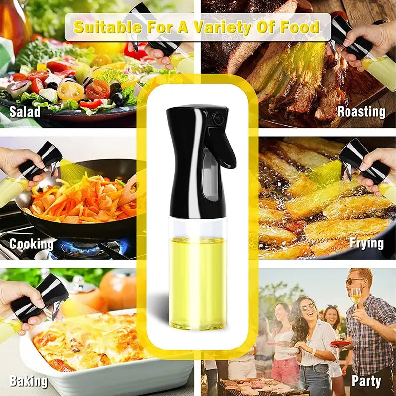 Oil Spray Bottle for Cooking and BBQ - 200/300/500ml Plastic Sprayer