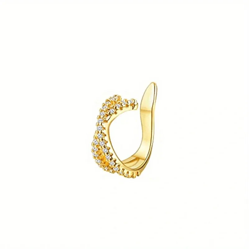 EVISPOL Metal Leaf Ear Cuff Non-Piercing Cartilage Clip-On Earring