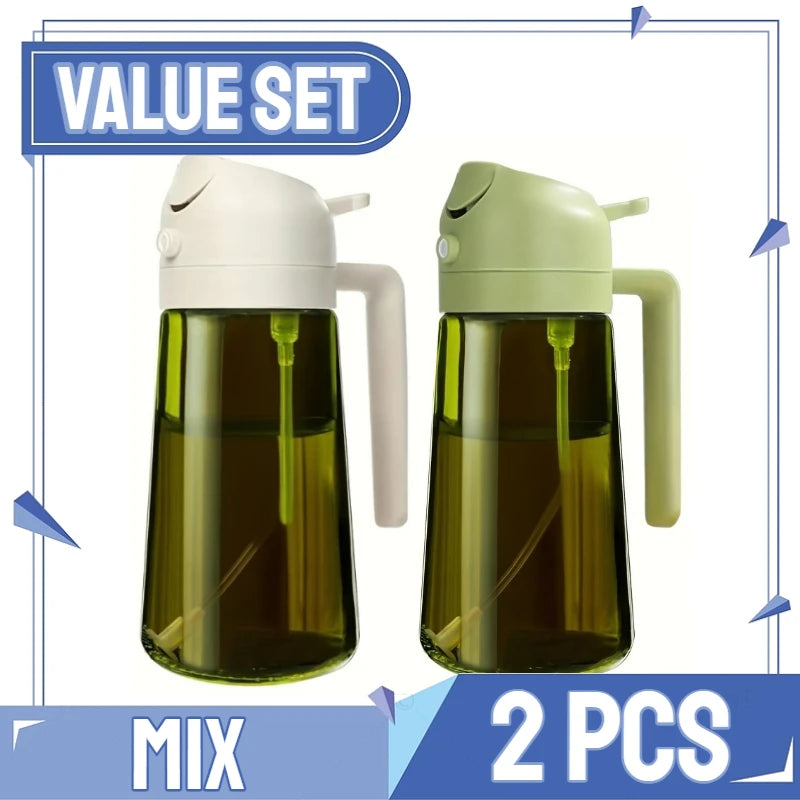 2-in-1 Kitchen Oil Sprayer and Dispenser with Brush