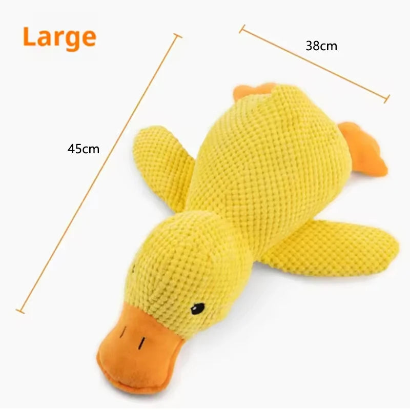 Interactive Little Yellow Duck Plush Dog Toy
