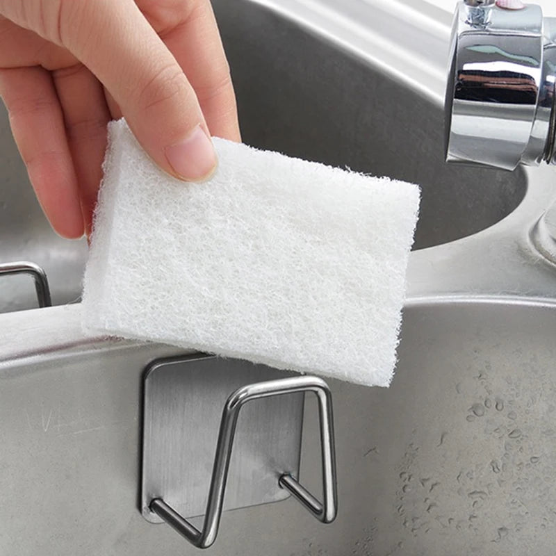 Stainless Steel Adhesive Sink Sponge Holder