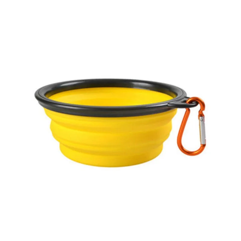 Portable Collapsible Silicone Pet Bowl for Travel and Outdoor Use