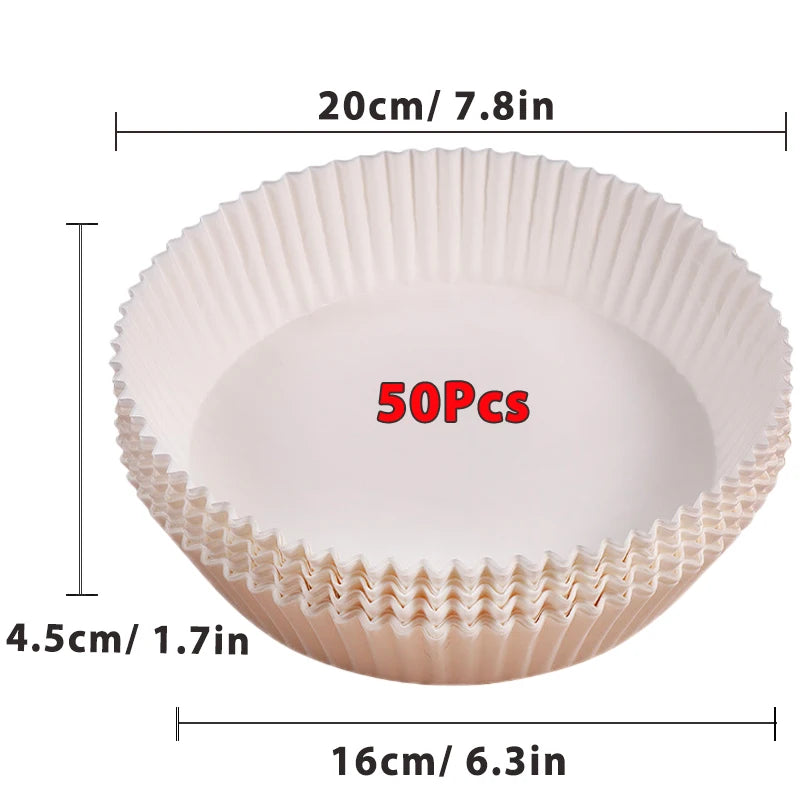 Disposable Non-Stick Round Air Fryer Paper Liners