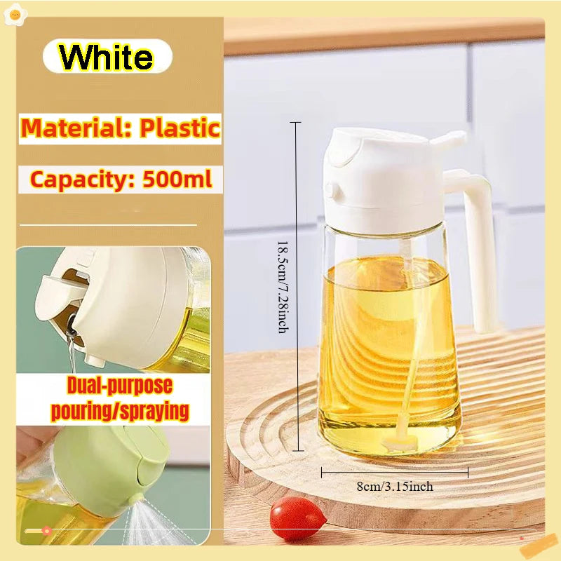 Oil Spray Bottle for Cooking and BBQ - 200/300/500ml Plastic Sprayer