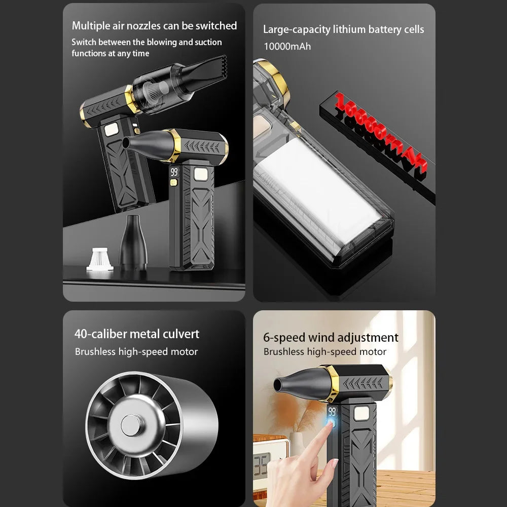 M18 Brushless Turbo Jet Fan 400,000 RPM Portable Electric Blower