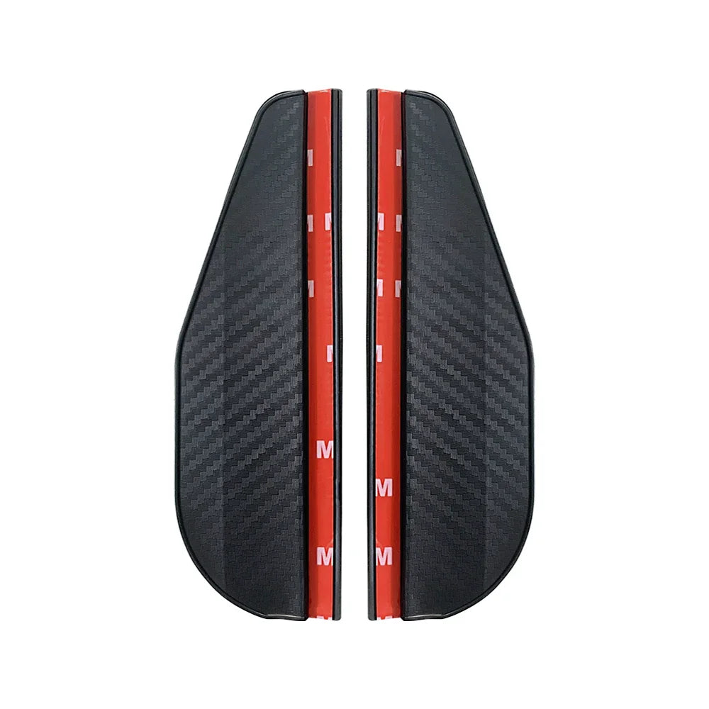 2pcs Carbon Fiber Car Rearview Mirror Rain Eyebrows
