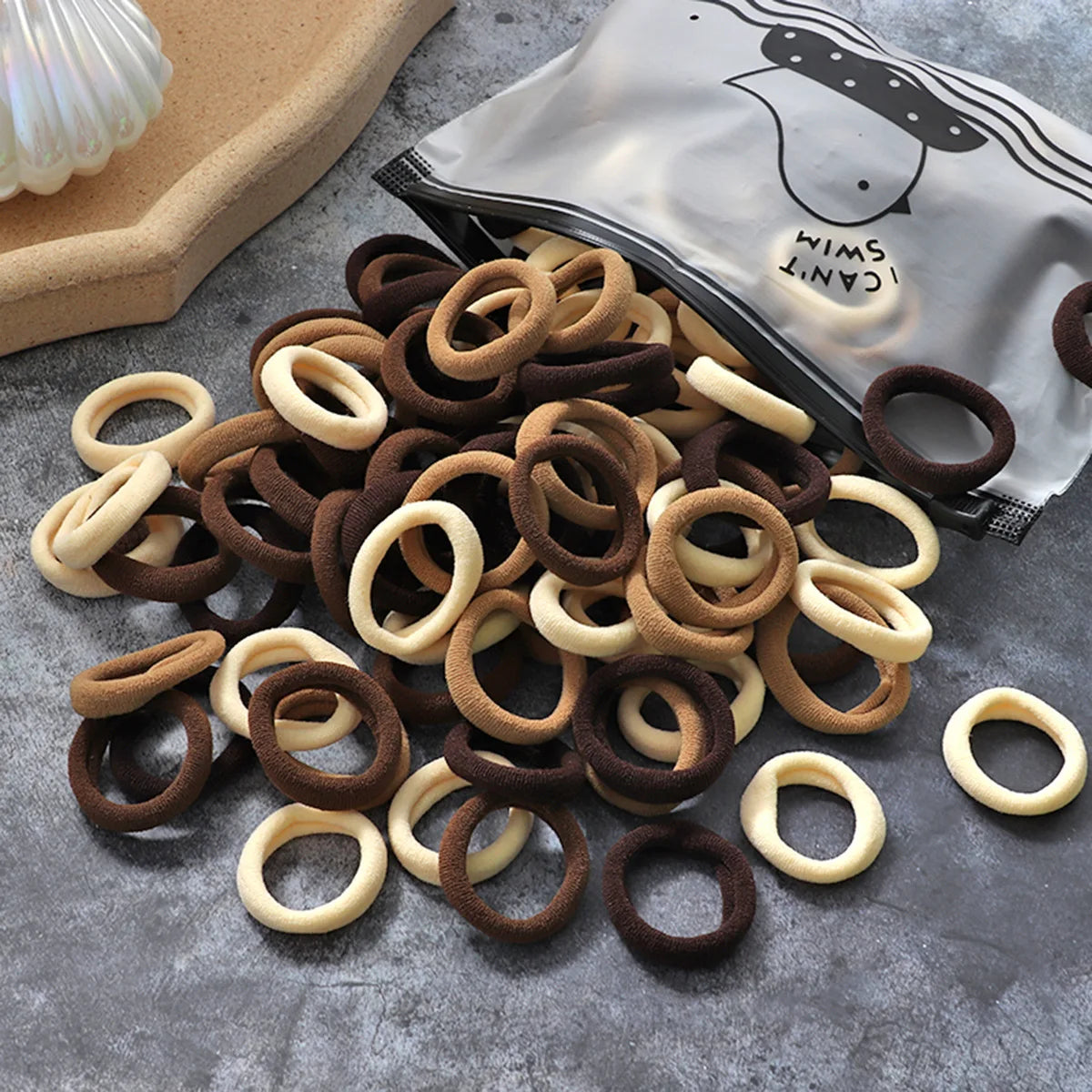 50/100Pcs Colorful Nylon Elastic Hair Ties for Kids