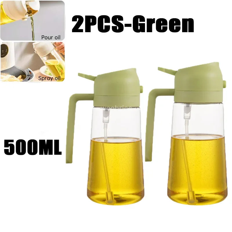 2-in-1 Kitchen Oil Sprayer and Dispenser with Brush