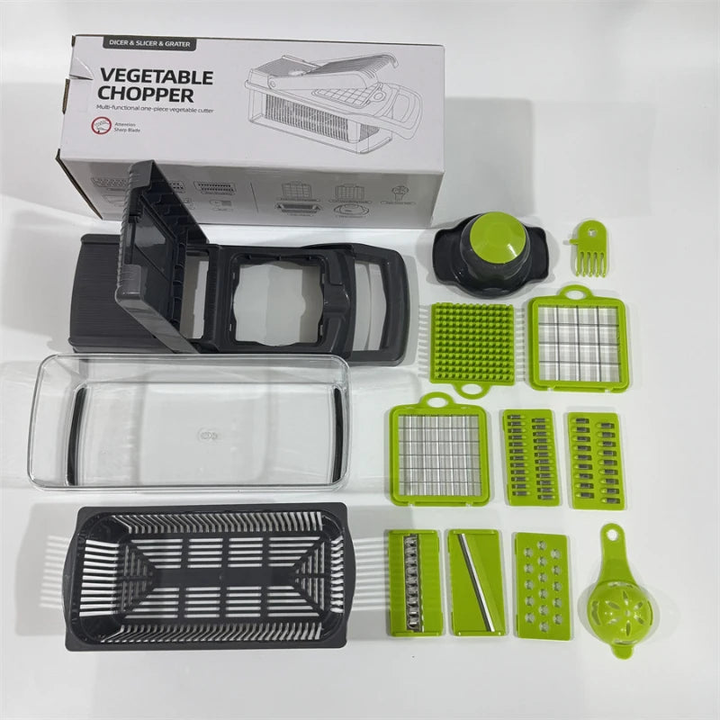 14-Piece Multifunctional Vegetable Slicer and Grater Set
