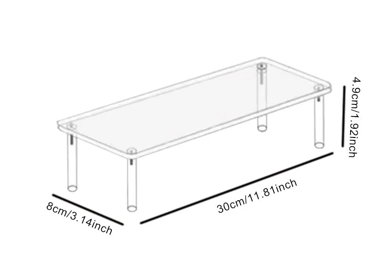 Clear Acrylic Tiered Display Riser for Figures and Cupcakes