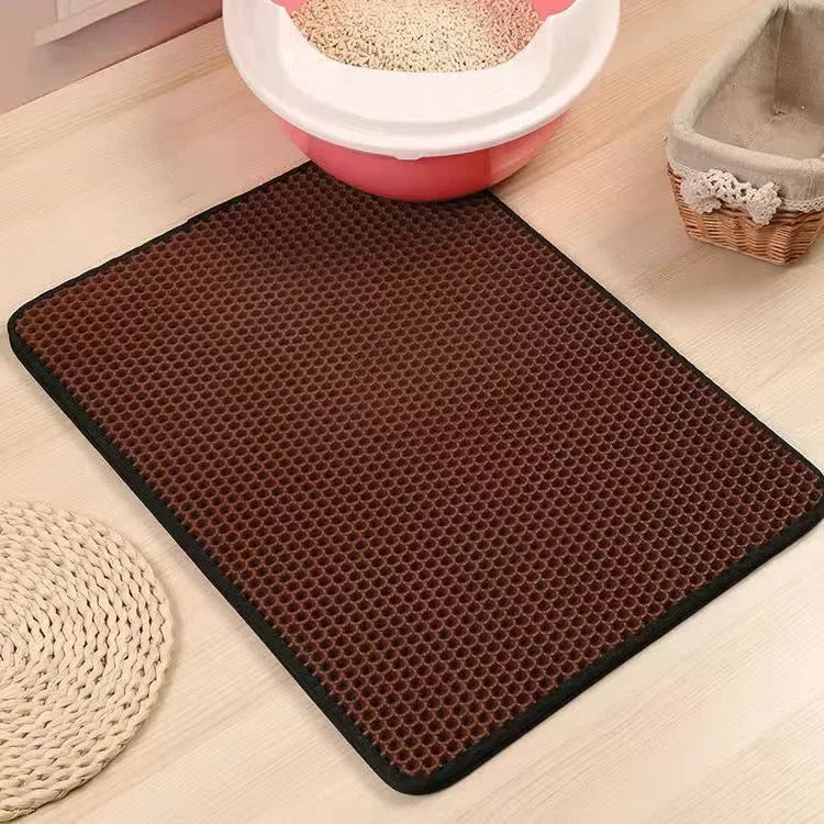 Double Layer Waterproof Non-Slip Cat Litter Mat