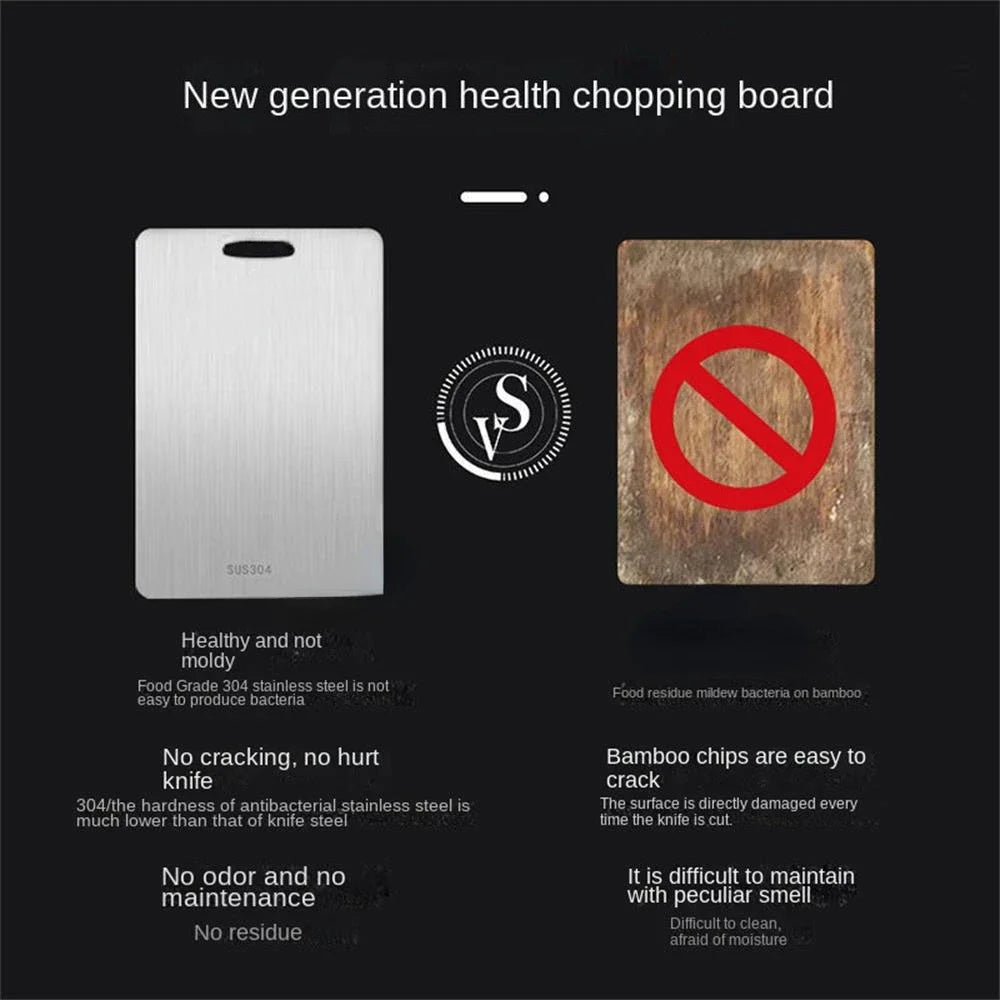 Double-Sided 316 Stainless Steel Thickened Chopping Board