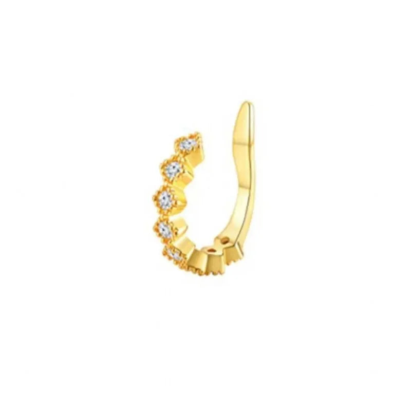 EVISPOL Metal Leaf Ear Cuff Non-Piercing Cartilage Clip-On Earring